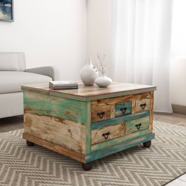 THE ATTIC Rustic Solid Wood Coffee Table