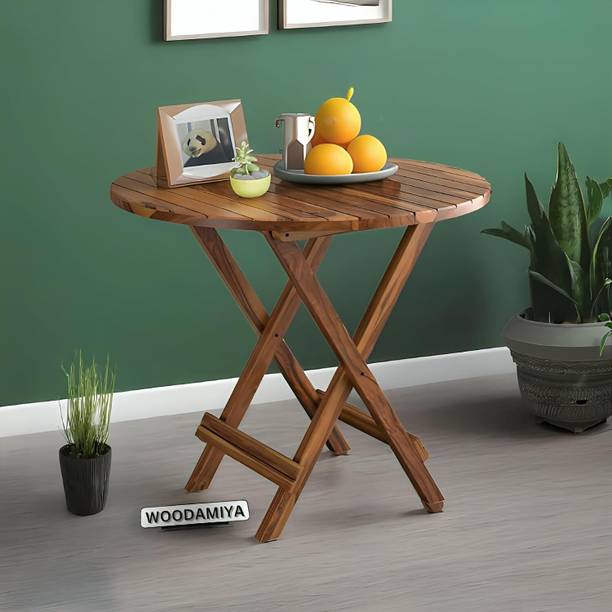 WOODAMIYA FoldRound Solid Wood Coffee Table