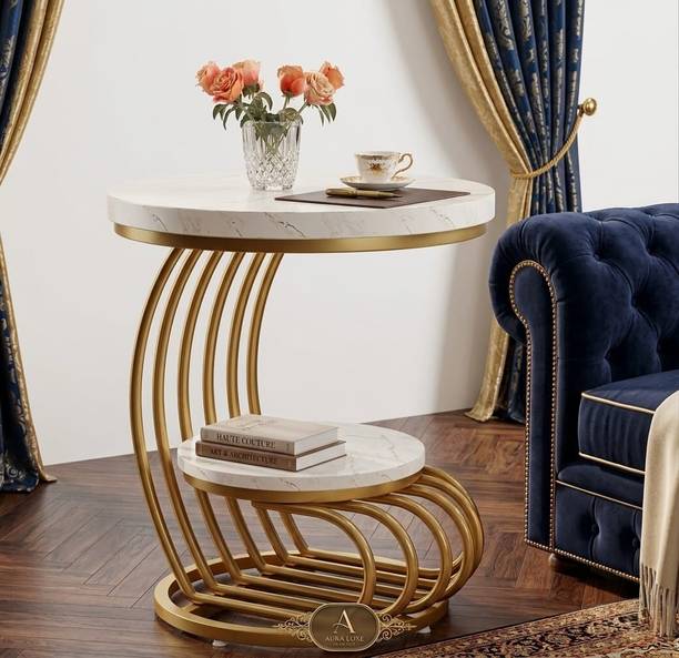 MH Enterprises Luxury Marble Finish Side Table Collection Engineered Wood Coffee Table