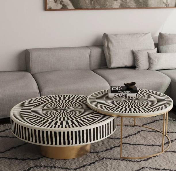 afasana handicrafts Solid Wood Coffee Table