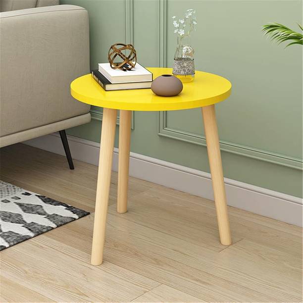 Device Bas with BROWN ART SHOPPEE Round Side Table, Nightstand Coffee End Table for Living Room, Bedroom Engineered Wood Coffee Table