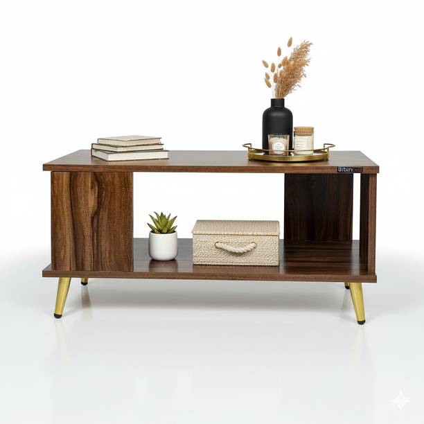 Urbanovia Elegant Wooden Centre Table with Bottom Rack Engineered Wood Coffee Table