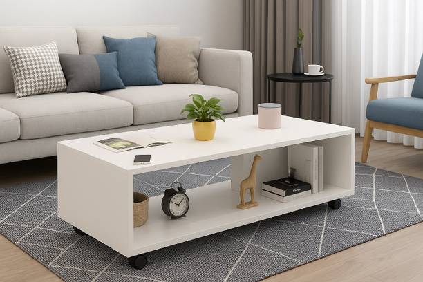 Flipkart Perfect Homes Studio 92101 Centre Table With Wheels Engineered Wood Coffee Table