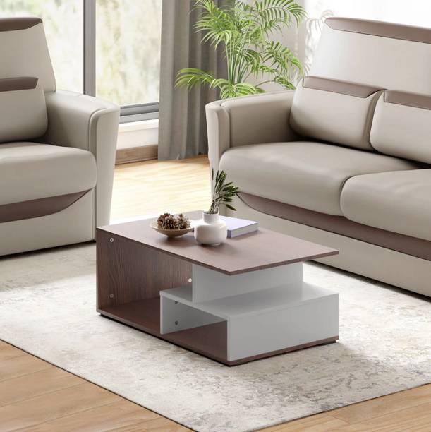 URBAN KHAATI Wooden Coffee Table with Open Storage| Modish Center Table for Living Room| Engineered Wood Coffee Table