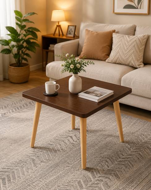 UNIQUE ELITE LEGACY 18 Inch Wooden coffee table Square Center & Side Table for Living Room Engineered Wood Coffee Table
