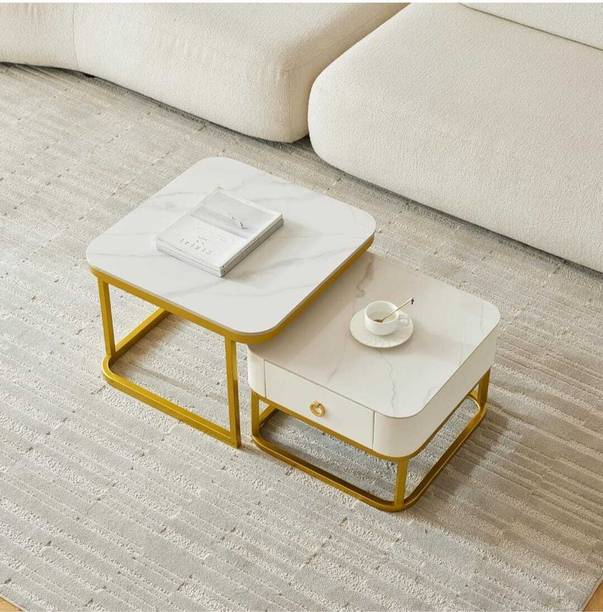 PrimePalette Modern Nesting Coffee Table Set – Space-Saving & Stylish Design Engineered Wood Coffee Table