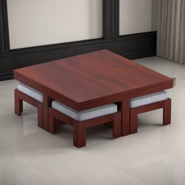 Kendalwood Furniture Premium Quality 4 Stool Coffee Table Center Table for living room Furniture Solid Wood Coffee Table
