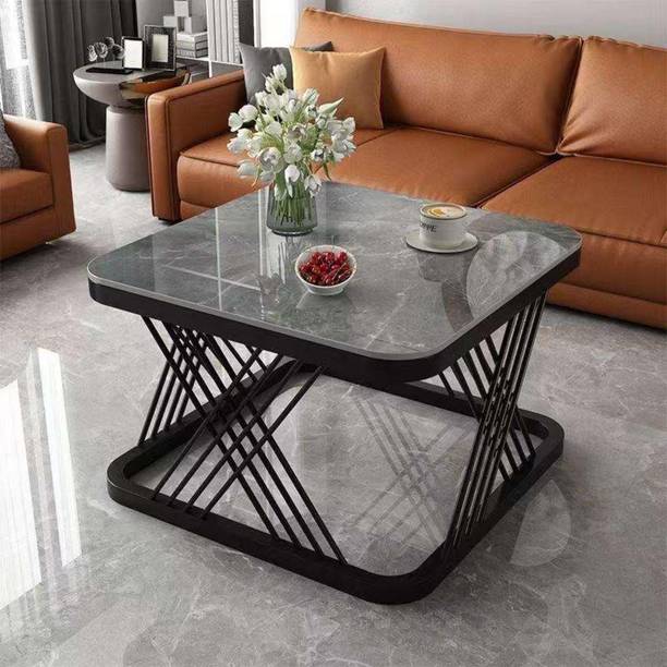 WOODZAN Masterpieces: The Elegance of Metal Tables" End Table For Living Room Engineered Wood Coffee Table