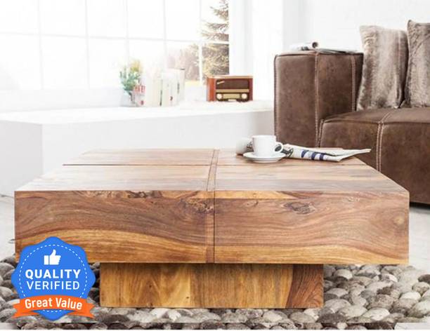 Taskwood Furniture Solid Wood Sheesham Wood Coffee Table For Living Room, Guest Room Solid Wood Coffee Table
