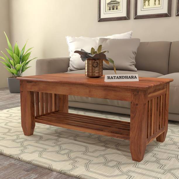 Ratandhara Furniture Solid Sheesham Wood Coffee Table For Living Room / Cafe / Hotel., Solid Wood Coffee Table