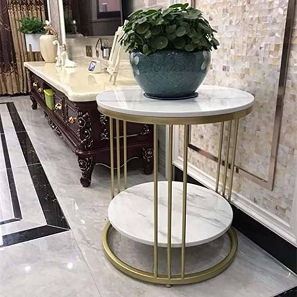 Decorhand Round Coffee Table Modern Sofa Side Table for Living Room End Table Engineered Wood Coffee Table