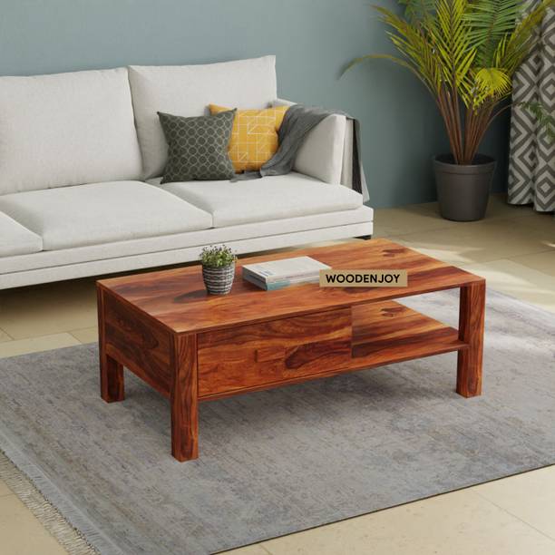 WOODENJOY Sheesham Wood Coffee Table/Centre Table/Tea Table for Home/Livingroom/Hotel/Hall Solid Wood Coffee Table