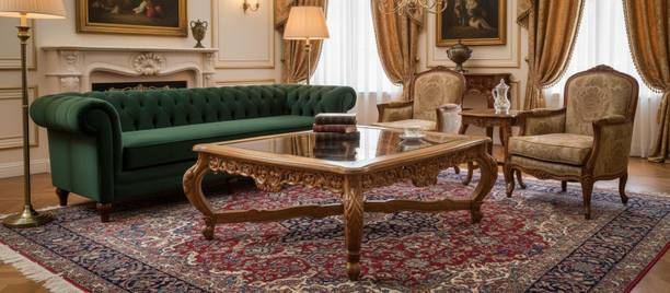 ARVISH ENTERPRISES Sheesham Wood (Rose Wood) Wooden Center Table Coffee Table & Mirror Less Solid Wood Coffee Table