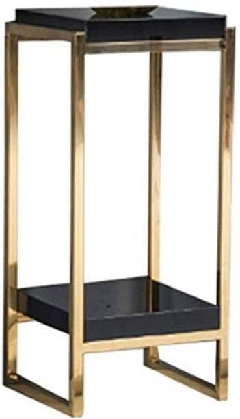 Indian Decor 37500 Mobile Utility Rolling Cart, 2-Tire Small Storage Shelf with Wheels Engineered Wood Coffee Table