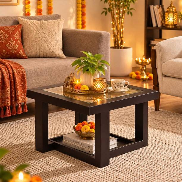 Nilkamal Winny Glass Top Center Table|Tea Table|For Home, Living Room, Office, Balcony| Glass Coffee Table