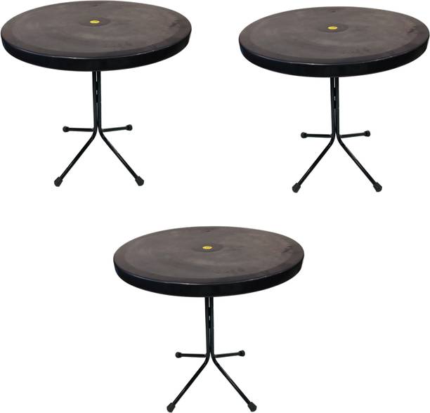 KITHANIA Restaurant Table Dining Table Easily Foldable and Light Weight Table 3 PC Plastic 4 Seater Dining Table