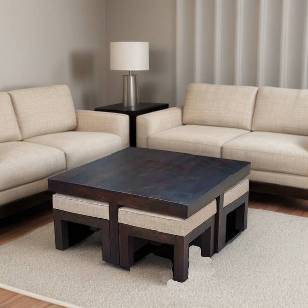 Kendalwood Furniture Premium Quality 4 Stool Coffee Table Center Table for living room Furniture Solid Wood Coffee Table