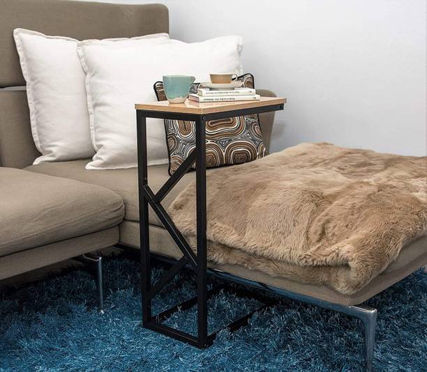 Indian Decor 29811 Designer Coffee Table, Table in Modern Wood Look with Black Steel Frame Engineered Wood Coffee Table