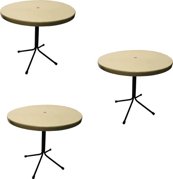 SOMRAJ Restaurant Table Bar Dining Table Easily Foldable and Light Weight Table 3 PC Plastic Coffee Table