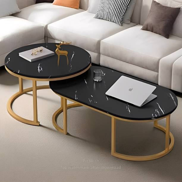 Suhailbrothers Remarkable Design: Damp-Resistant Home Center Table, Nordic Oval Low Table Engineered Wood Coffee Table