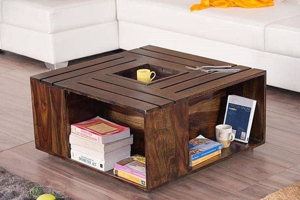 GOYALINTERIOR Sheesham wood coffee table/Wooden Sofa centre table/Wooden Tea Table For Home Solid Wood Coffee Table