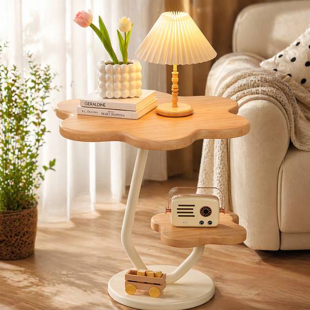 Toriyox Flower Shape Coffee Table The Elegance of Metal Marble Finish Engineered Wood Coffee Table