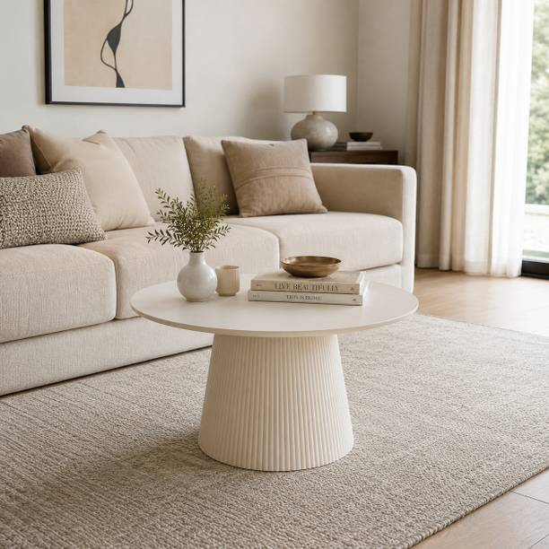 wood ghar round coffe table Solid Wood Coffee Table