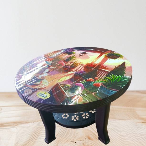 Nilachal Plastic Round Table | Dining Table for Home, Office, Study Plastic Coffee Table