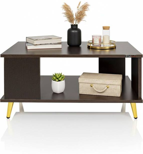 Urbanovia Centre Table with Premium Top and Stable Metal Base Engineered Wood Coffee Table