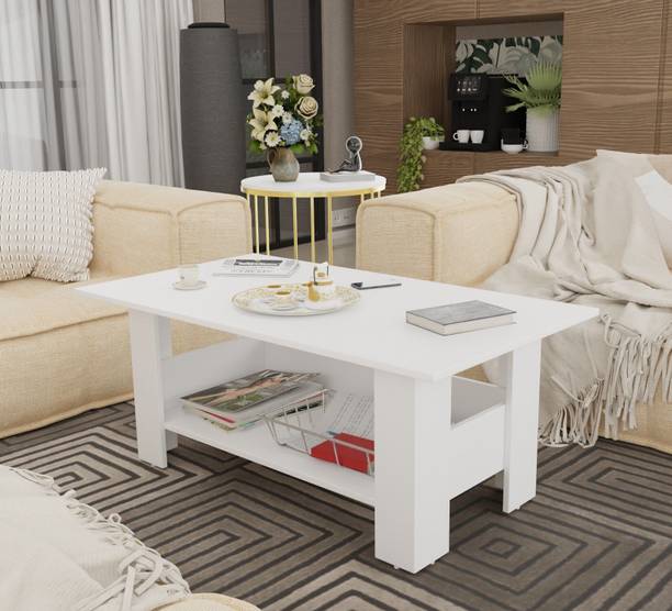 Flipkart Perfect Homes Modern Multipurpose Coffee Table with Storage Shelf for Living Room Furniture Engineered Wood Coffee Table