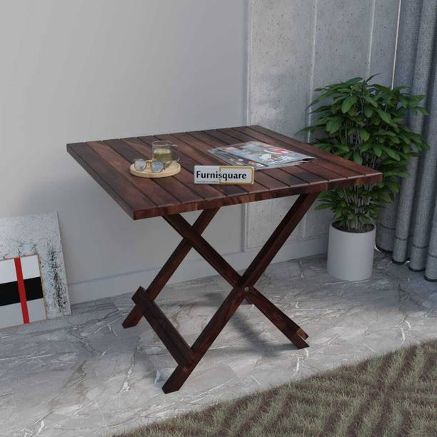 FURNISQUARE Solid Wood Folding Coffee Table | Portable Outdoor & Living Room Table Solid Wood Coffee Table