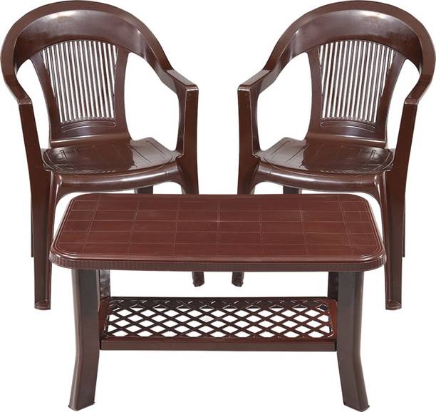 swagath furniture Coffee table For Cafe/Home/Living room Coffee Table with arm chair set of 2 Plastic Coffee Table