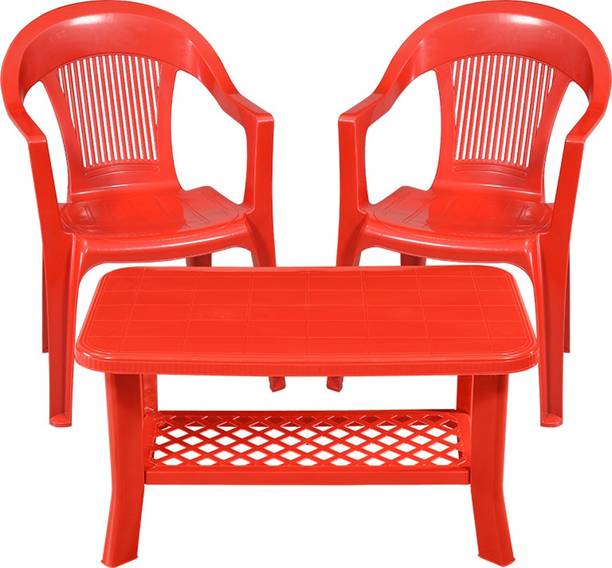 swagath furniture Coffee table For Cafe/Home/Living room Coffee Table with arm chair set of 2 Plastic Coffee Table