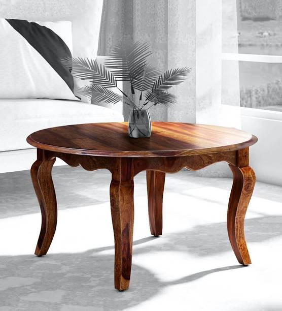 WOODTREND Sheesham Solid Wood Round Center Table for Living Room | Wooden Coffee Table Solid Wood Coffee Table