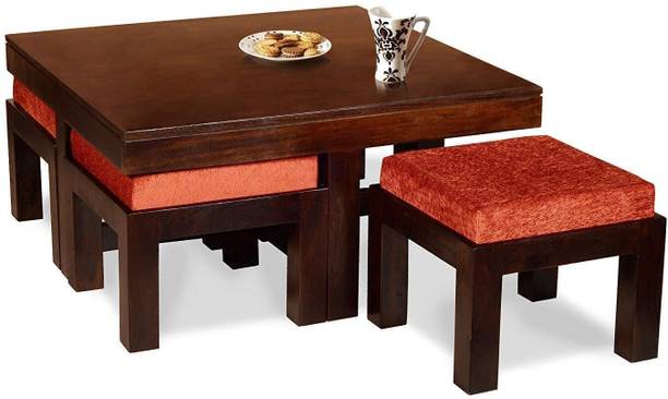 UNITEK FURNITURE West Elm Rosewood ( Sheesham ) Tea Table With Stool Solid Wood Coffee Table