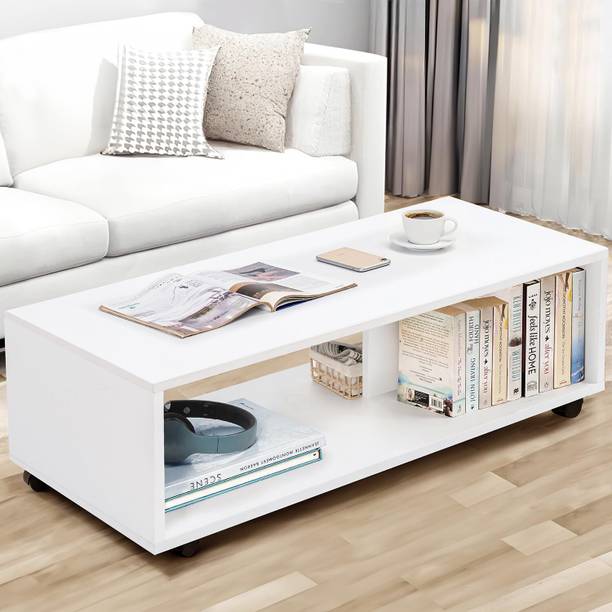 HOMIBOSS Center Table for Living Room with , Tea Table with Storage, Teapoy, Office Engineered Wood Coffee Table