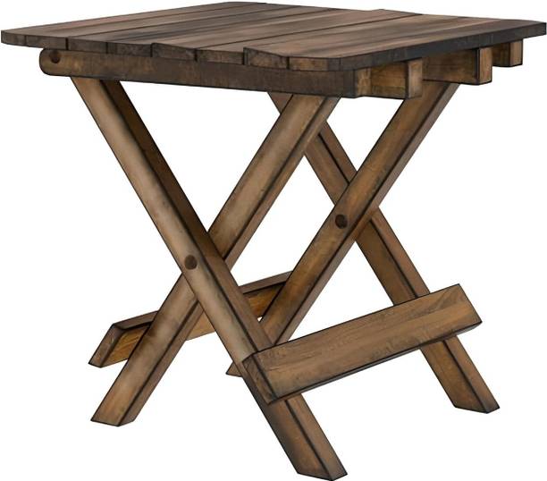 etiquette art Wooden Folding Side Table - Antique Handmade Foldable Coffee Table Engineered Wood Coffee Table