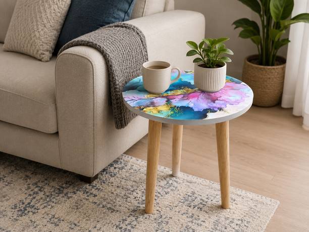 Dime Arts Shoppee Wooden Coffee Table, Gloss Top Wood Legs, End Table for Living Room & Bedroom Engineered Wood Coffee Table