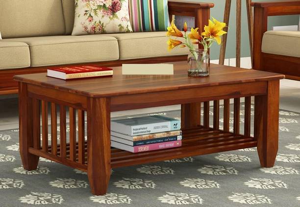 THE WOODEN CITY Sheesham Wood Center Table for Living Room Solid Wood Coffee Table