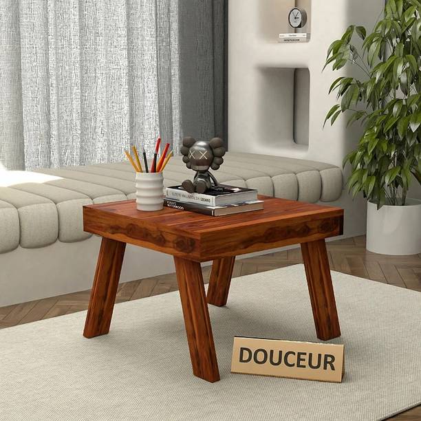 Douceur Furnitures Modern Solid Sheesham Wood Coffee Table | Sturdy Center Table For Living Room Solid Wood Coffee Table