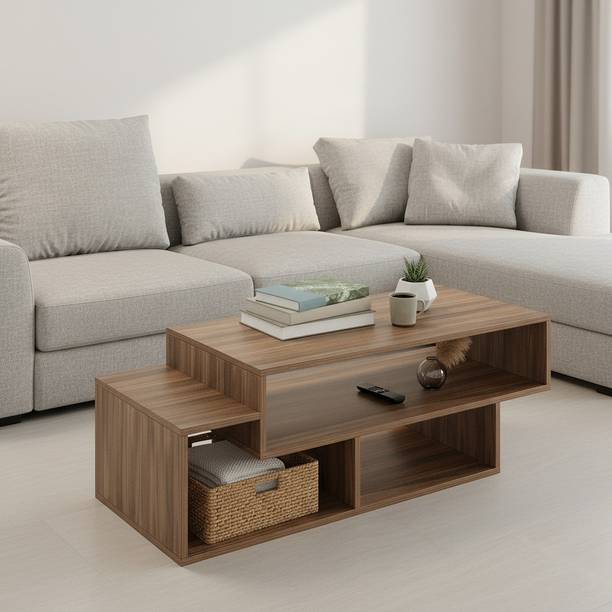 FURNEASER Buelo Tea Table for Living Room, Centre Table, Sofa Table, Engineered Wood Coffee Table