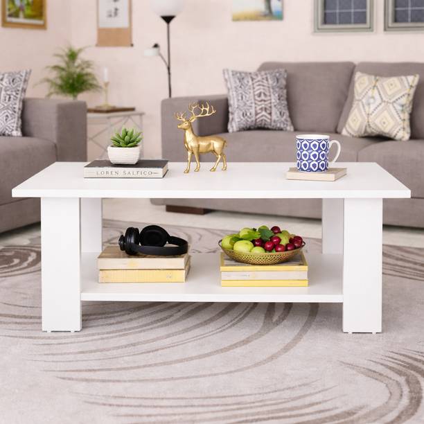 URBANWUD Center Table Luna Coffee Table For Living Room/ Restaurant/ Hotel/ Office Engineered Wood Coffee Table