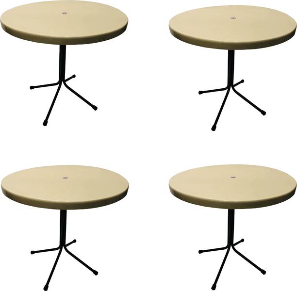KITHANIA Restaurant Table Bar Dining Table Easily Foldable and Light Weight Table 4 PC Plastic 4 Seater Dining Table