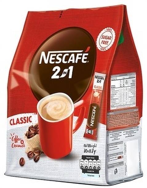 Nescafe 2in1 Sugar Free Classic Coffee 30 Sachets Instant Coffee