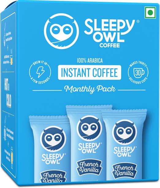 Sleepy Owl 30 Premium Sachets | 100% Arabica | Mellow & Sweet Instant Coffee