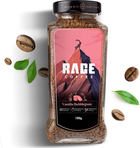 RAGE Coffee 100 Gms Vanilla Punch Flavour - Premium Arabica Instant Coffee | Boldest, Smoothest, Tastiest, All Natural Coffee Instant Coffee