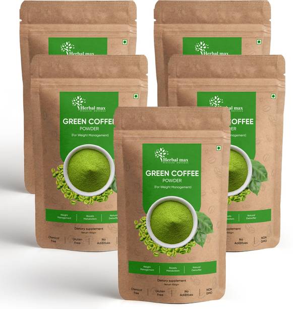 Herbal max Organic Green Coffee beans Powder for Weight Loss Management | Instant Coffee Instant Coffee