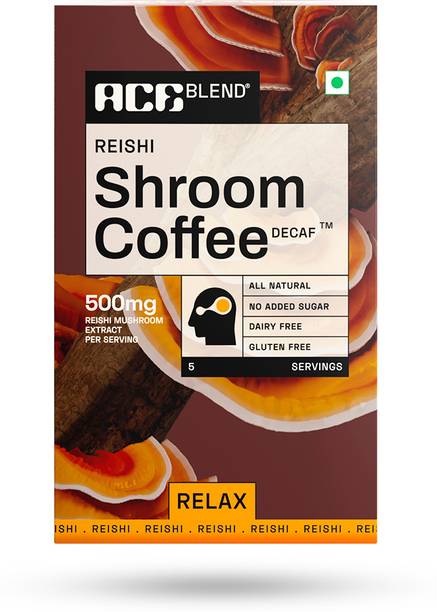 Ace Blend Reishi Shroom Blend (5 Serves)| 500mg Mushroom Extract | KSM-66 Ashwagandha Instant Coffee