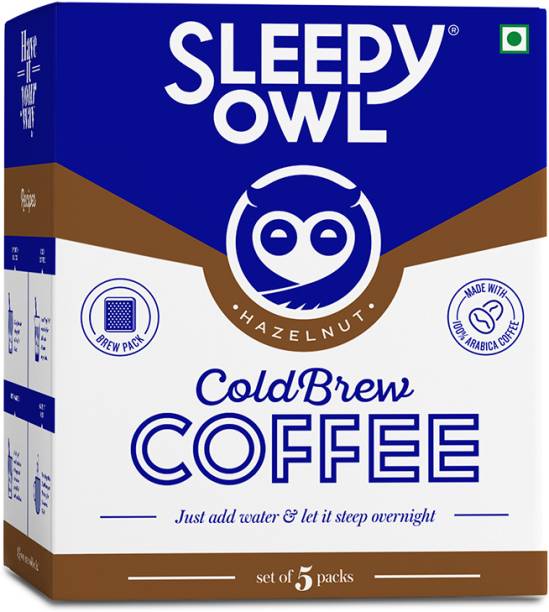 Sleepy Owl Cold Brew Bags | No Equipment Needed | Makes 15 Cups | 100% Arabica Roast & Ground Coffee