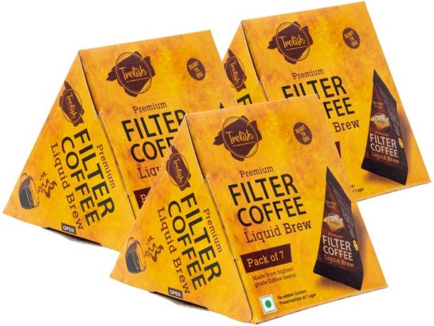 Trelish Filter Coffee Liquid brew - Box of 3 Filter Coffee